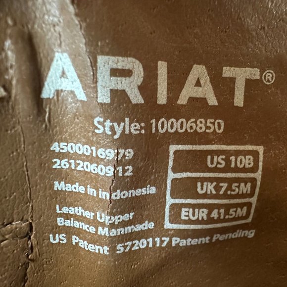 Ariat Women's Brown Leather Rhinestone Cowgirl Boots Size 10 - Picture 9 of 13